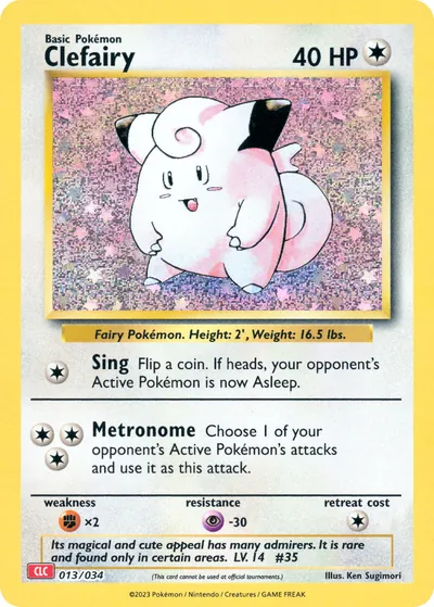 Clefairy - Pokémon Trading Card Game Classic: Charizard - ilustração de Ken Sugimori