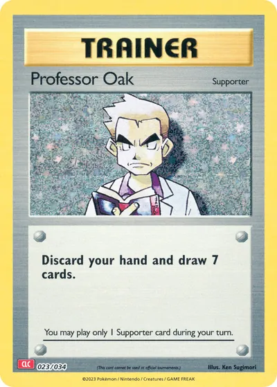 Professor Oak - Pokémon Trading Card Game Classic: Charizard - ilustração de Ken Sugimori