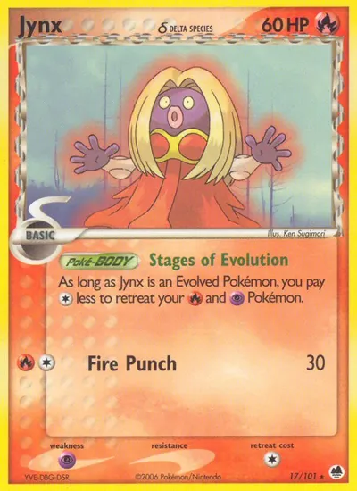 Jynx - Dragon Frontiers - ilustração de Ken Sugimori