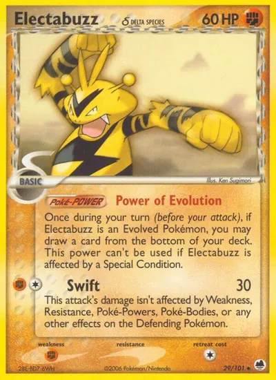Electabuzz - Dragon Frontiers - ilustração de Ken Sugimori