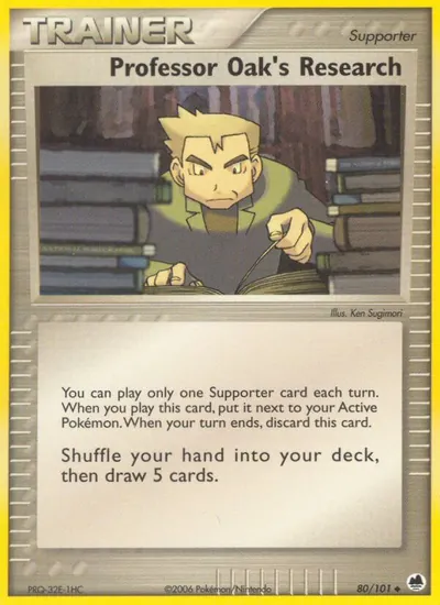 Professor Oak's Research - Dragon Frontiers - ilustração de Ken Sugimori