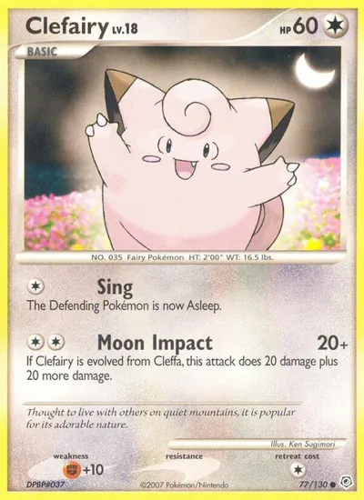 Clefairy - Diamante & Pérola - ilustração de Ken Sugimori