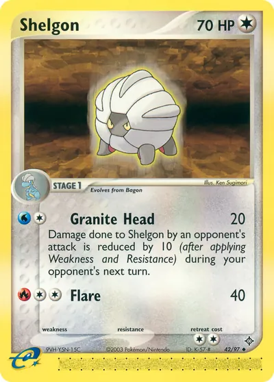 Shelgon - Dragon - ilustração de Ken Sugimori