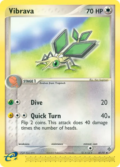 Vibrava - Dragon - ilustração de Ken Sugimori