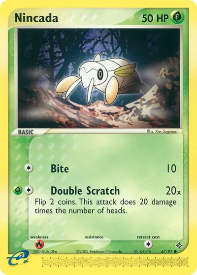 Nincada - Dragon - ilustração de Ken Sugimori