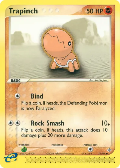 Trapinch - Dragon - ilustração de Ken Sugimori