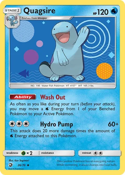Quagsire - Dragões Soberanos - ilustração de Ken Sugimori