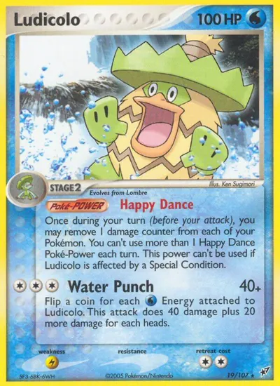 Ludicolo - Deoxys - ilustração de Ken Sugimori