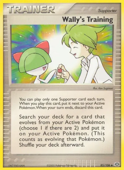 Wally's Training - Emerald - ilustração de Ken Sugimori