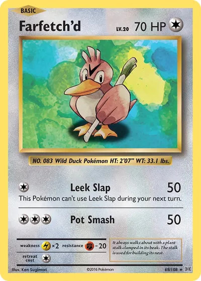 Farfetch'd - Evoluções - ilustração de Ken Sugimori