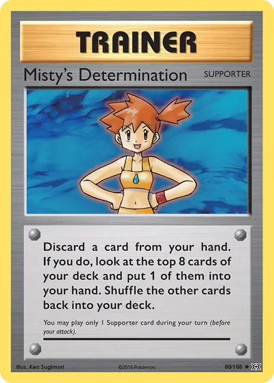 Determinação da Misty - Evoluções - ilustração de Ken Sugimori