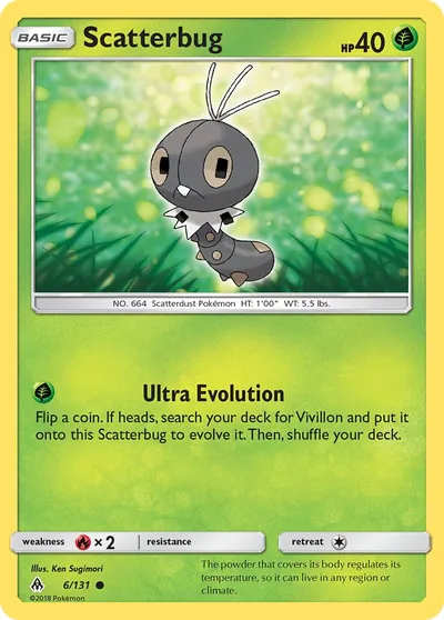 Scatterbug - Luz Proibida - ilustração de Ken Sugimori