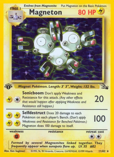 Magneton - Fóssil - ilustração de Ken Sugimori