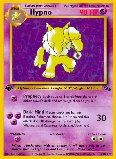 Hypno - Fóssil - ilustração de Ken Sugimori