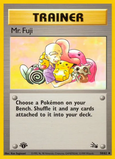 Mr. Fuji - Fóssil - ilustração de Ken Sugimori