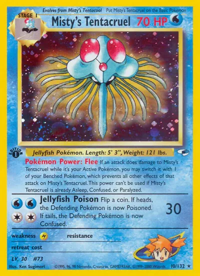 Tentacruel da Misty - Gym Heroes - ilustração de Ken Sugimori