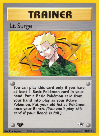 Cap. Surge - Gym Heroes - ilustração de Ken Sugimori