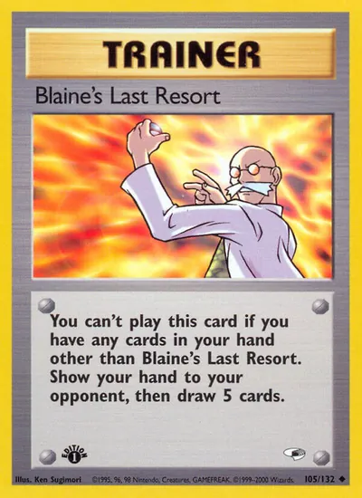 Blaine's Last Resort - Gym Heroes - ilustração de Ken Sugimori