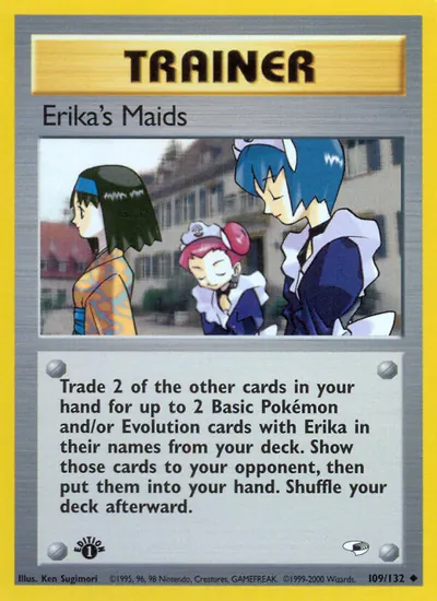 Erika's Maids - Gym Heroes - ilustração de Ken Sugimori