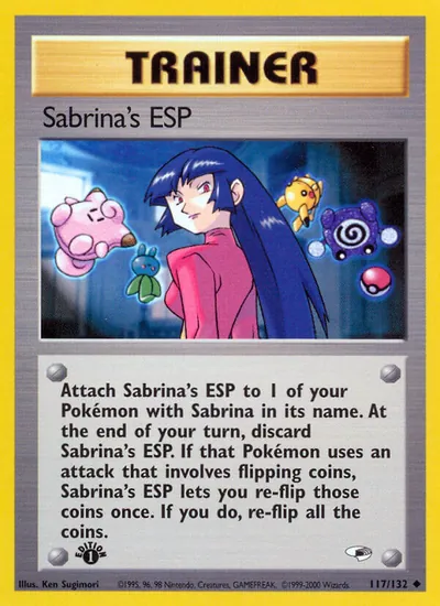 Sabrina's ESP - Gym Heroes - ilustração de Ken Sugimori