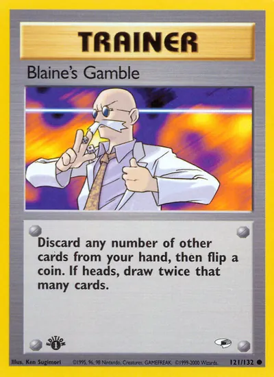 Blaine's Gamble - Gym Heroes - ilustração de Ken Sugimori