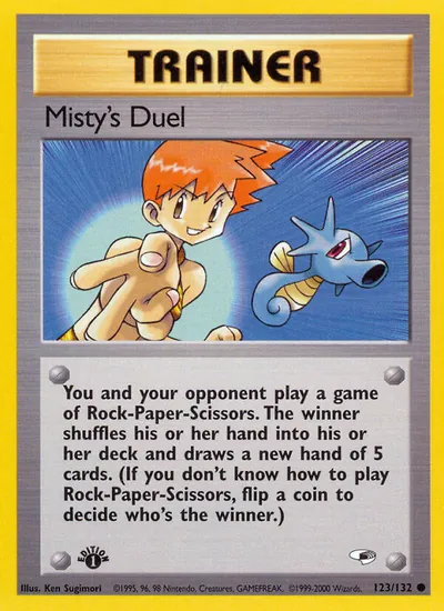 Misty's Duel - Gym Heroes - ilustração de Ken Sugimori