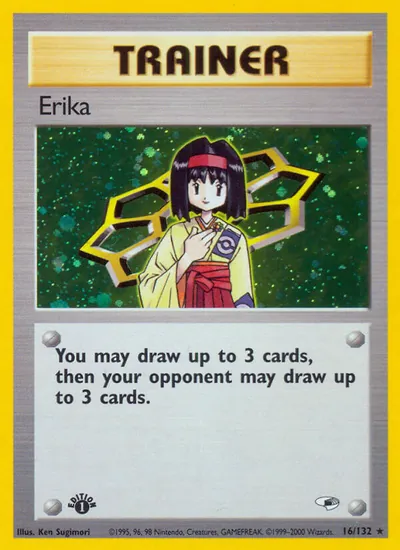 Erika - Gym Heroes - ilustração de Ken Sugimori