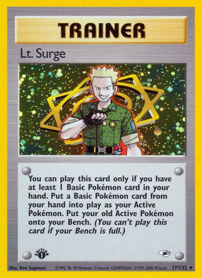 Cap. Surge - Gym Heroes - ilustração de Ken Sugimori