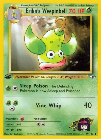 Weepinbell da Érica - Gym Heroes - ilustração de Ken Sugimori