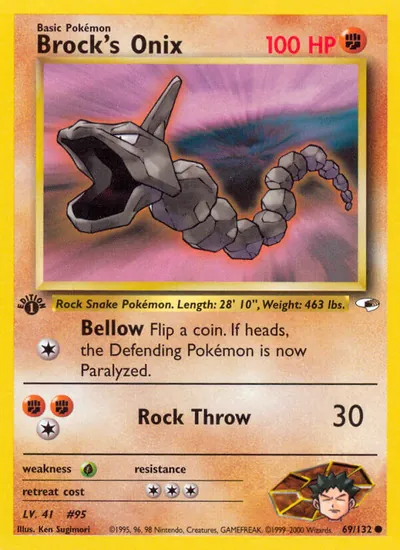 Onix do Brock - Gym Heroes - ilustração de Ken Sugimori