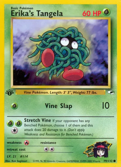 Tangela da Érica - Gym Heroes - ilustração de Ken Sugimori