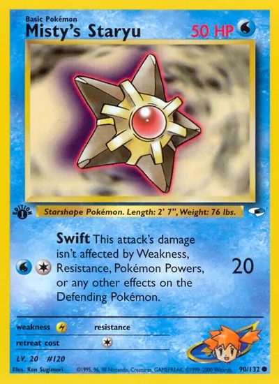 Staryu da Misty - Gym Heroes - ilustração de Ken Sugimori