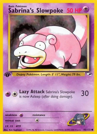 Slowpoke da Sabrina - Gym Heroes - ilustração de Ken Sugimori