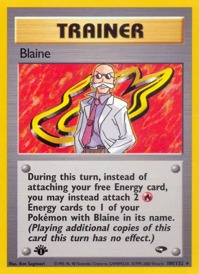 Blaine - Gym Challenge - ilustração de Ken Sugimori