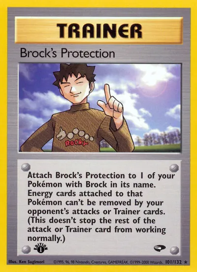 Brock's Protection - Gym Challenge - ilustração de Ken Sugimori