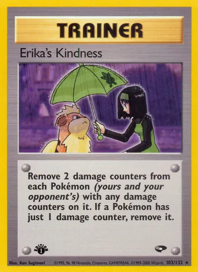 Erika's Kindness - Gym Challenge - ilustração de Ken Sugimori
