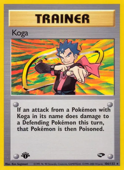 Koga - Gym Challenge - ilustração de Ken Sugimori