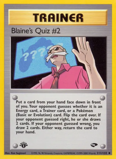 Blaine's Quiz #2 - Gym Challenge - ilustração de Ken Sugimori
