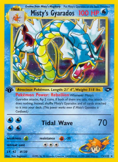 Gyarados da Misty - Gym Challenge - ilustração de Ken Sugimori