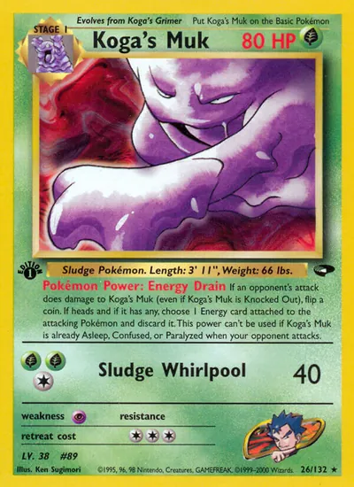 Muk do Koga - Gym Challenge - ilustração de Ken Sugimori