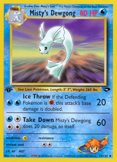 Dewgong da Misty - Gym Challenge - ilustração de Ken Sugimori
