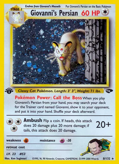 Persian do Giovanni - Gym Challenge - ilustração de Ken Sugimori