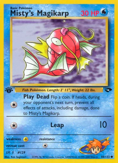 Magikarp da Misty - Gym Challenge - ilustração de Ken Sugimori