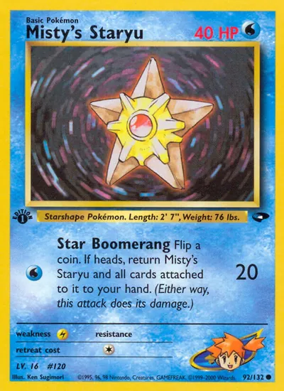 Staryu da Misty - Gym Challenge - ilustração de Ken Sugimori