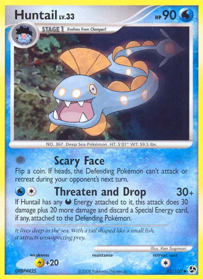 Huntail - Great Encounters - ilustração de Ken Sugimori