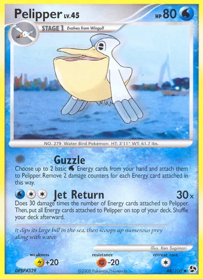 Pelipper - Great Encounters - ilustração de Ken Sugimori