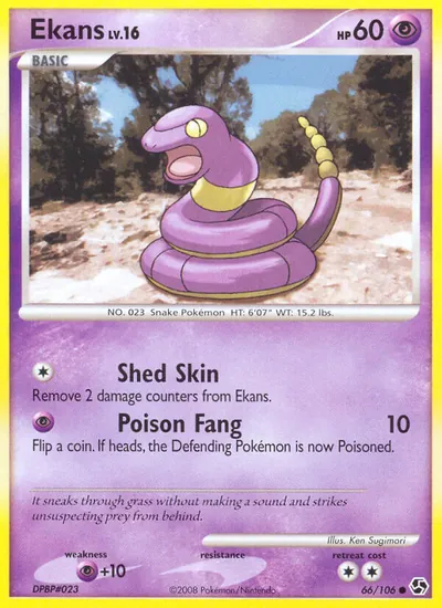 Ekans - Great Encounters - ilustração de Ken Sugimori