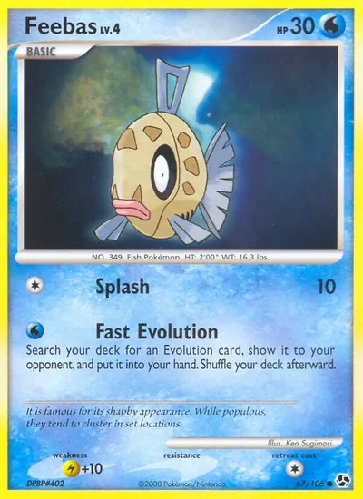 Feebas - Great Encounters - ilustração de Ken Sugimori