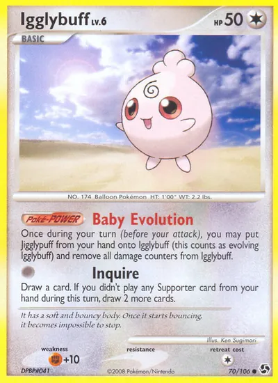 Igglybuff - Great Encounters - ilustração de Ken Sugimori