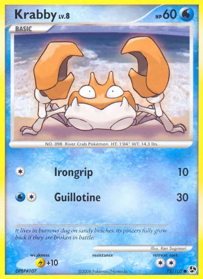 Krabby - Great Encounters - ilustração de Ken Sugimori